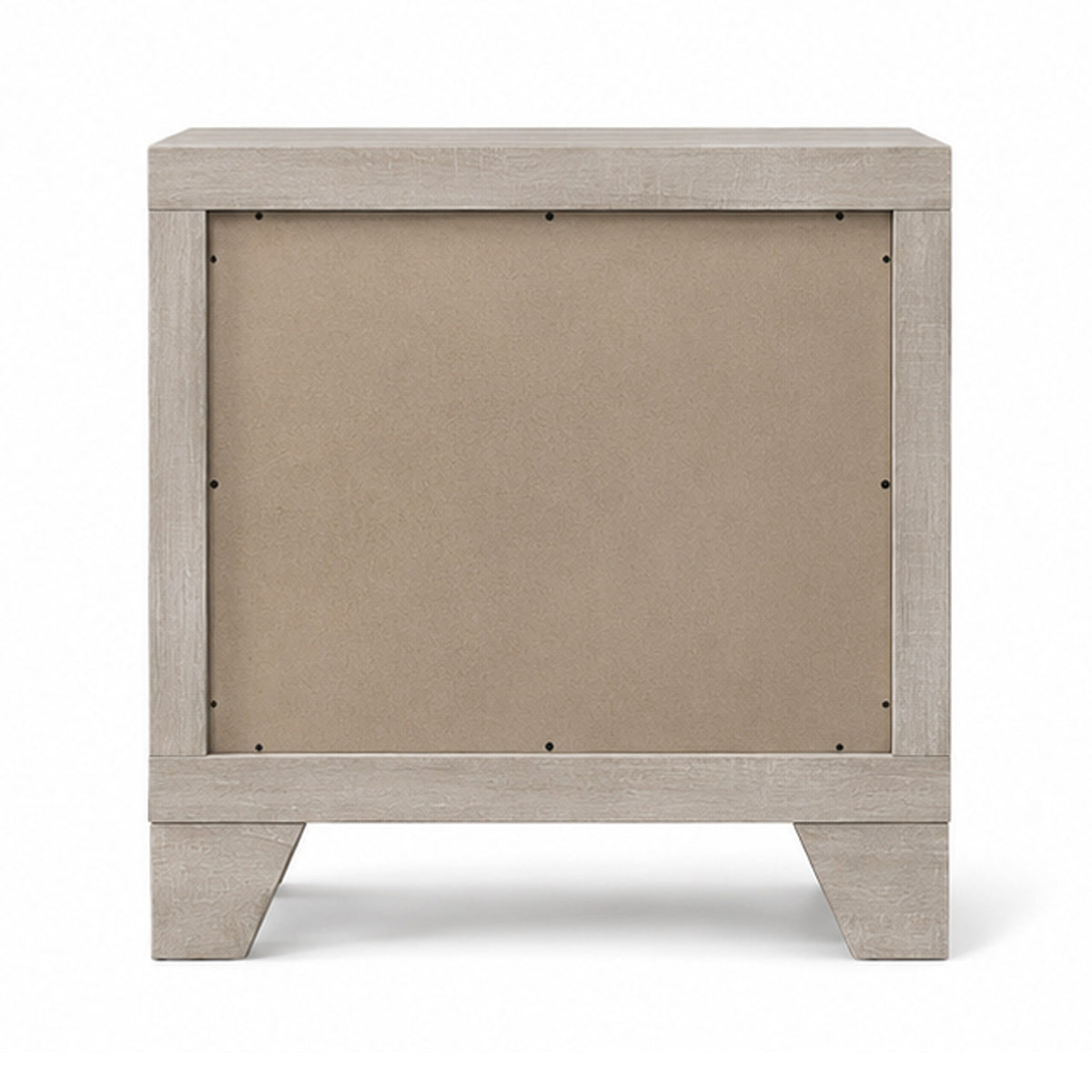 Dabu Nightstand, 2 Drawers, Linear Handles, Light Gray, Black  - BM353293
