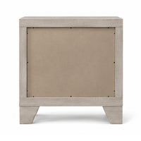 Dabu Nightstand, 2 Drawers, Linear Handles, Light Gray, Black  - BM353293
