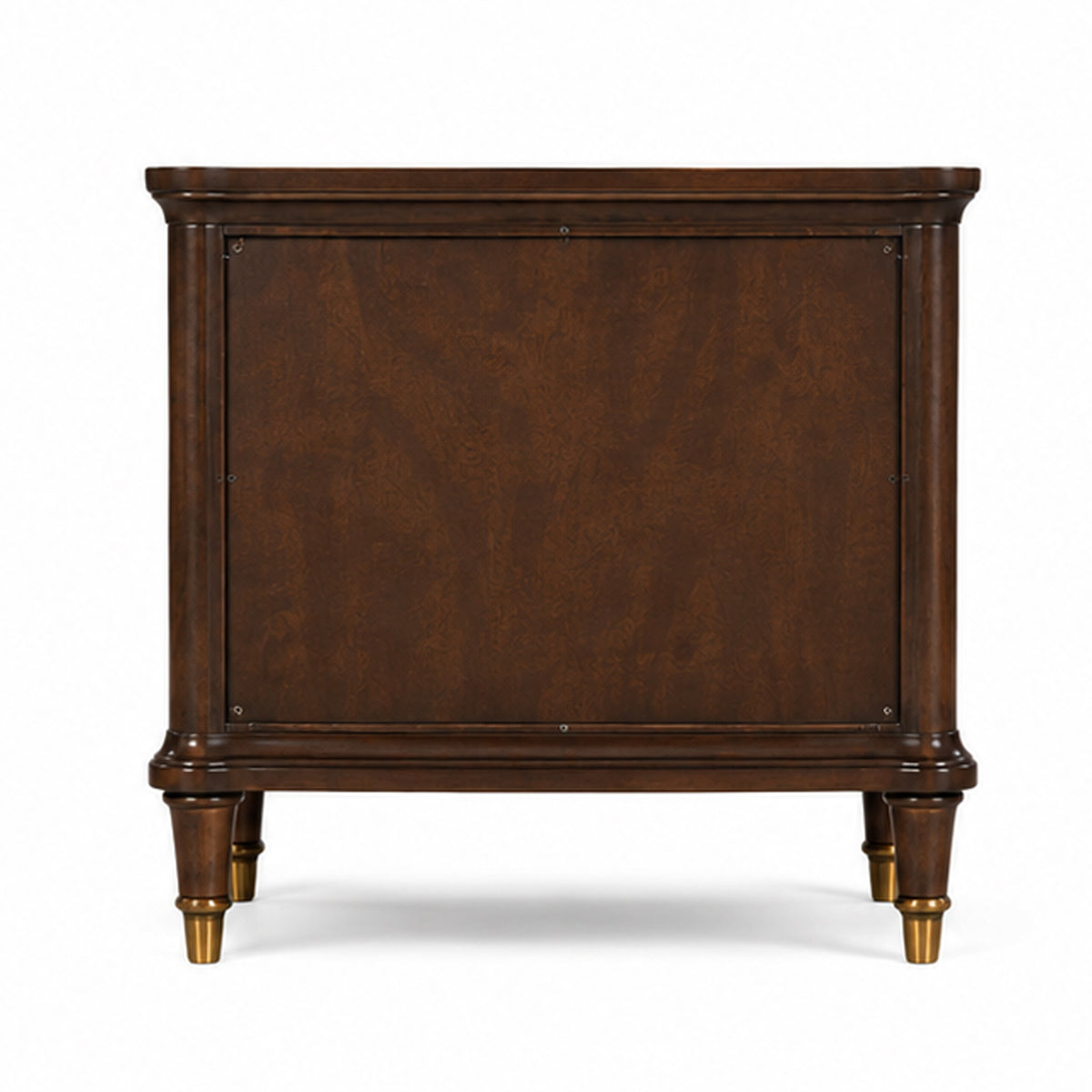 Raam Side End Table, 24 Inch Top with Lower Shelf, Dark Cherry Brown  - BM353295