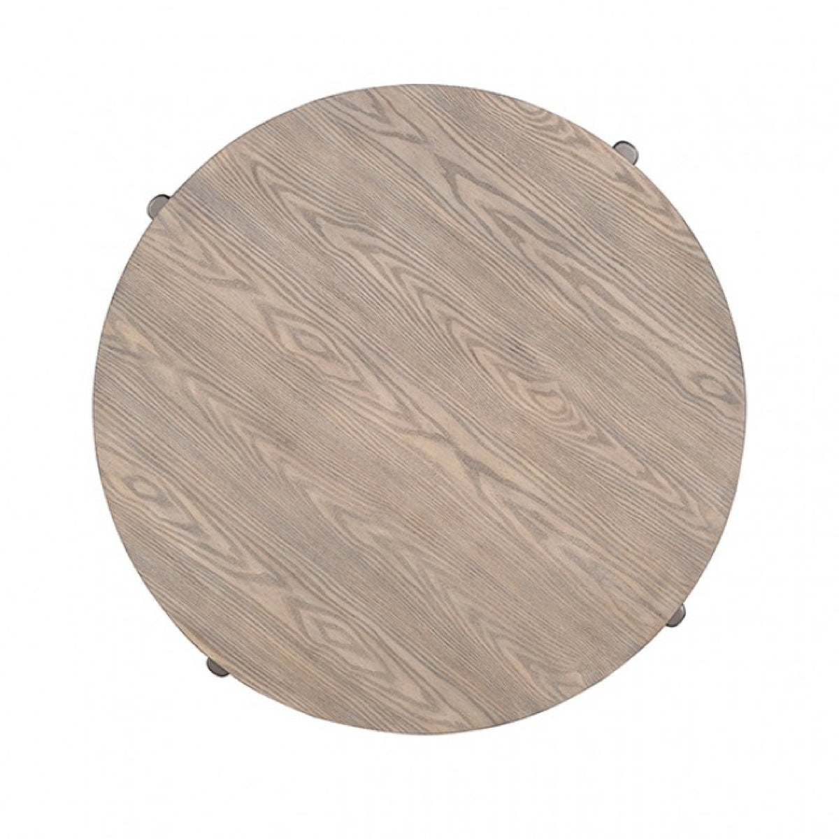 Jesy Side End Table, 27 Inch Round Top, Lower Shelf, Natural Brown  - BM353300