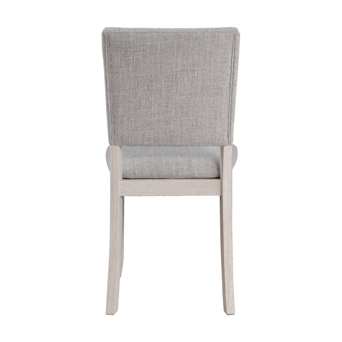 Sesa 4pc Dining Chair Set, Gray Upholstered Seat and Back, White Wood  - BM353310