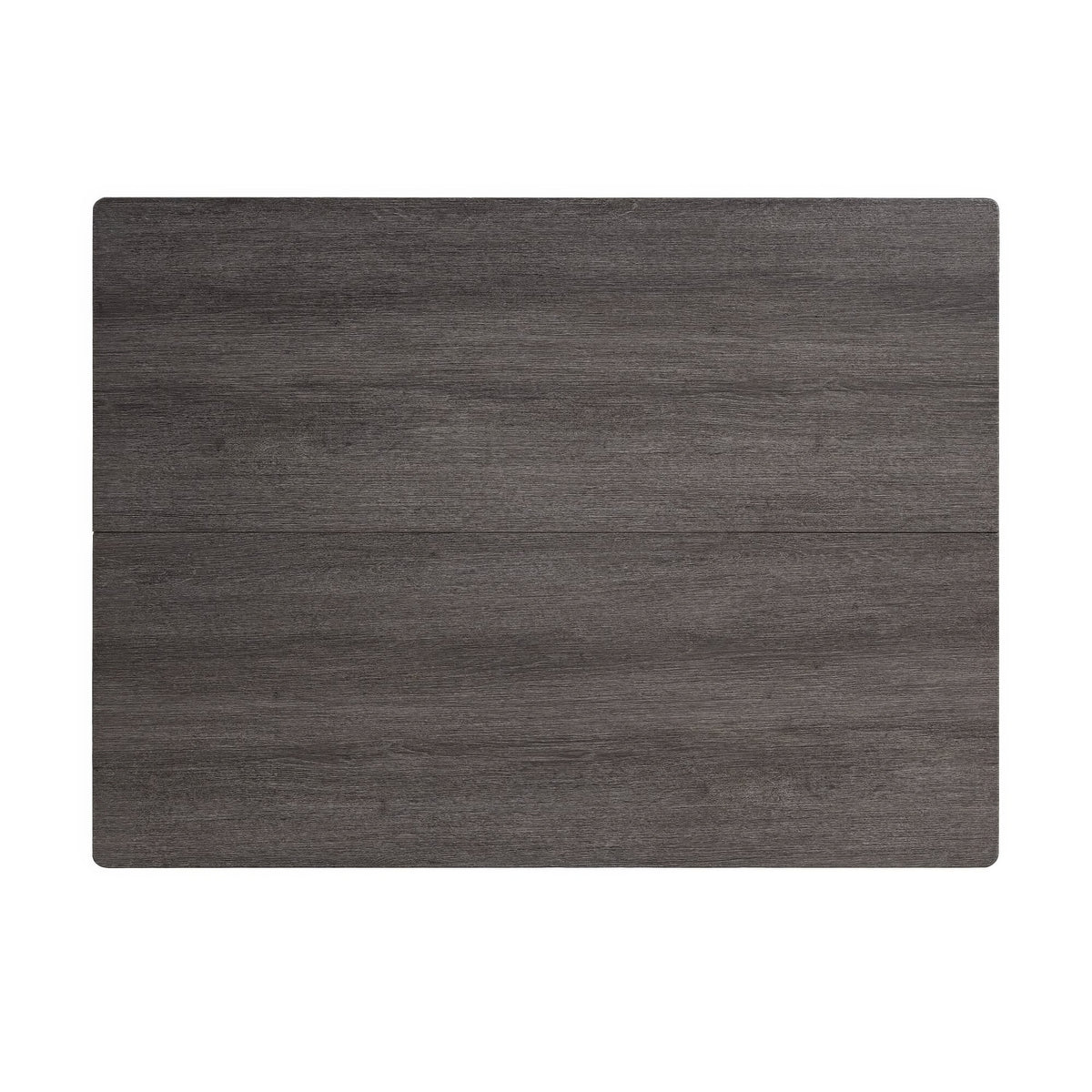Sesa Dining Table, 48 Inch Rectangular Top, Trestle Base, Gray and White