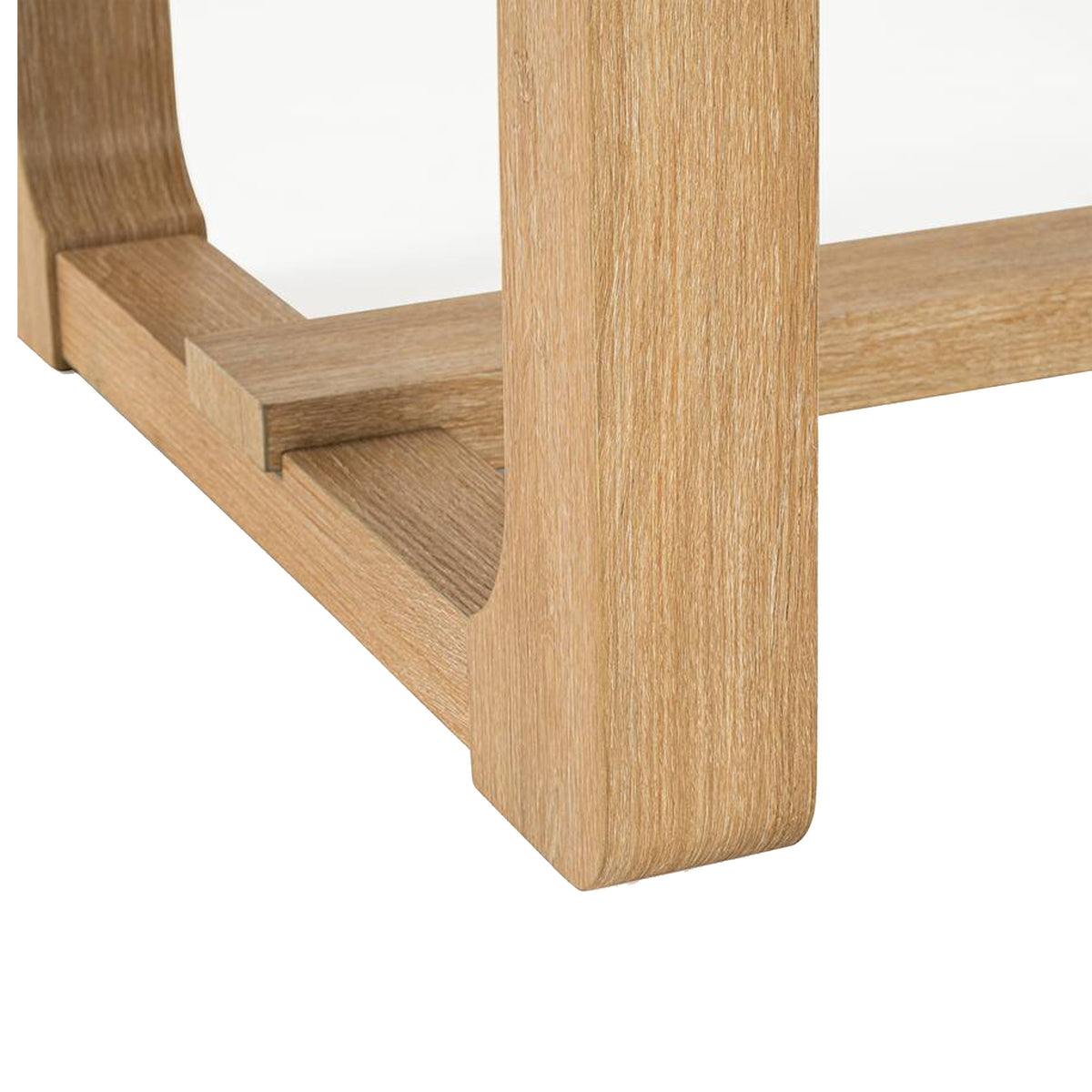 Sesa Dining Table, 48 Inch Rectangular Top, Trestle Base, Natural Brown