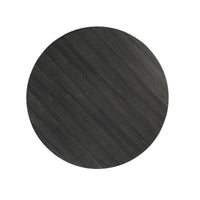 Kysa Dining Table, 47 Inch Round Top, Cross U Pedestal Base, Dark Gray  - BM353314