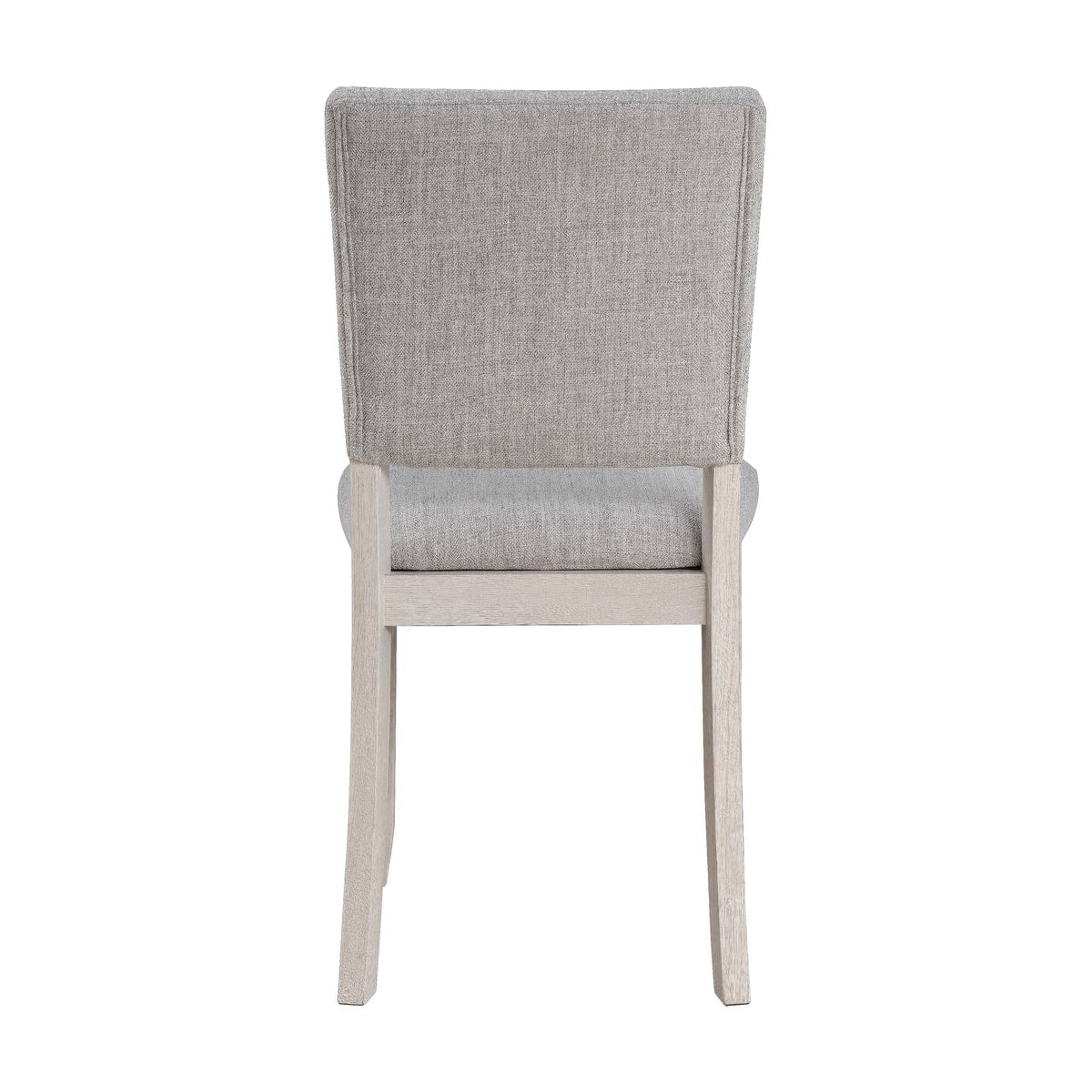 Kysa 4pc Dining Chair Set, Light Gray Upholstered Seat and Back, White  - BM353316