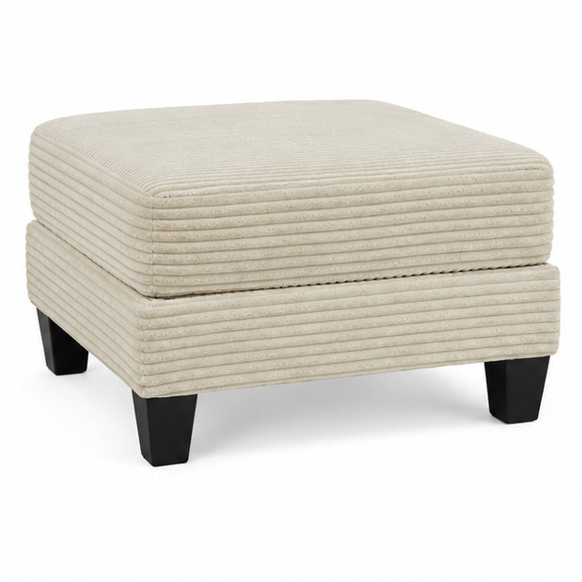 Mysi Storage Ottoman, Beige Wide Wale Corduroy Upholstery, 31 Inch   - BM353317