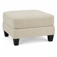 Mysi Storage Ottoman, Beige Wide Wale Corduroy Upholstery, 31 Inch   - BM353317