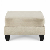 Mysi Storage Ottoman, Beige Wide Wale Corduroy Upholstery, 31 Inch   - BM353317