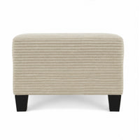 Mysi Storage Ottoman, Beige Wide Wale Corduroy Upholstery, 31 Inch   - BM353317