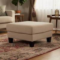 Cysa Storage Ottoman, Beige Boucle Upholstery, Brown Legs, 31 Inch   - BM353319
