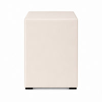 Fysa Nightstand, 2 Drawers, Crystal Knobs, Tufted Beige Upholstery - BM353320