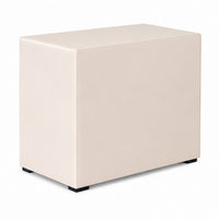 Fysa Nightstand, 2 Drawers, Crystal Knobs, Tufted Beige Upholstery - BM353320