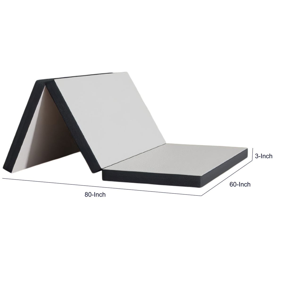 Lesa Queen Size Mattress Topper, Gel Infused Trifold Memory Foam, 3 Inch  - BM353325