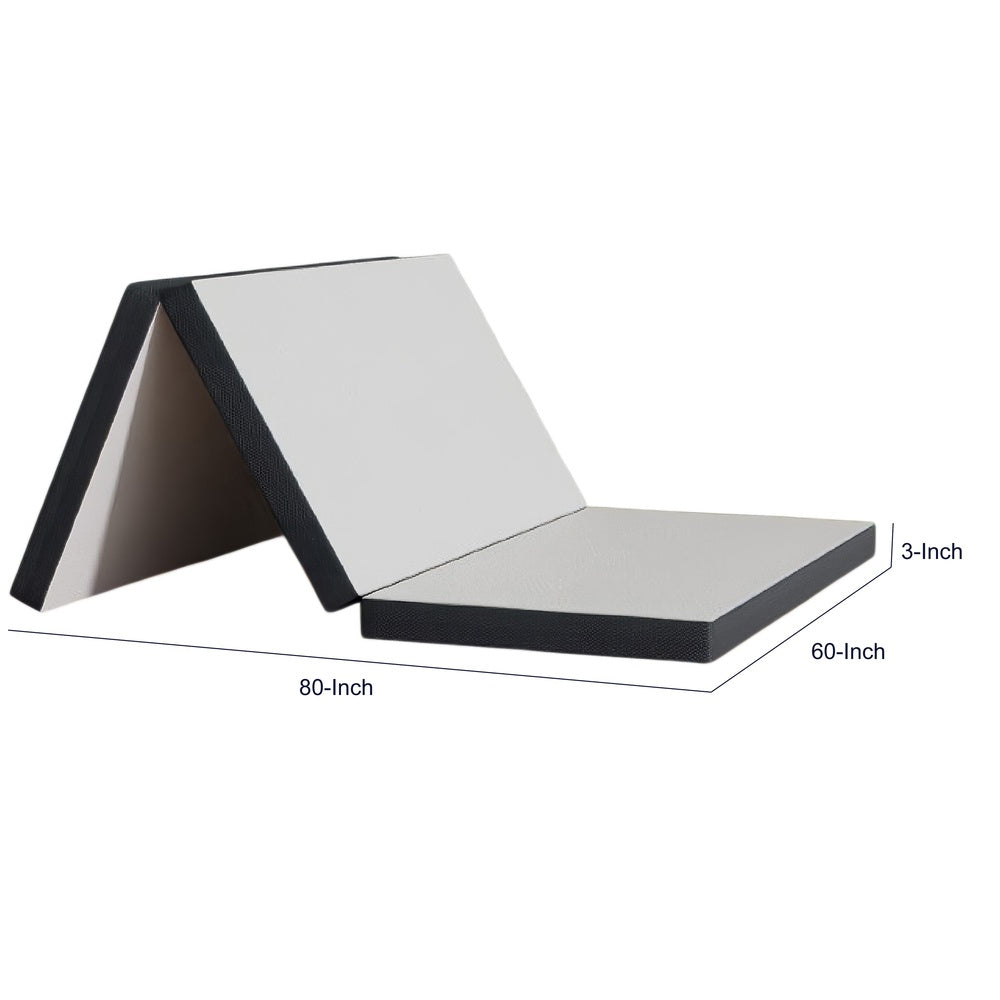 Lesa Queen Size Mattress Topper, Gel Infused Trifold Memory Foam, 3 Inch  - BM353325