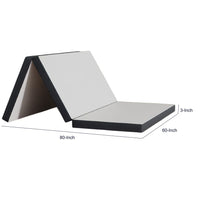 Lesa Queen Size Mattress Topper, Gel Infused Trifold Memory Foam, 3 Inch  - BM353325