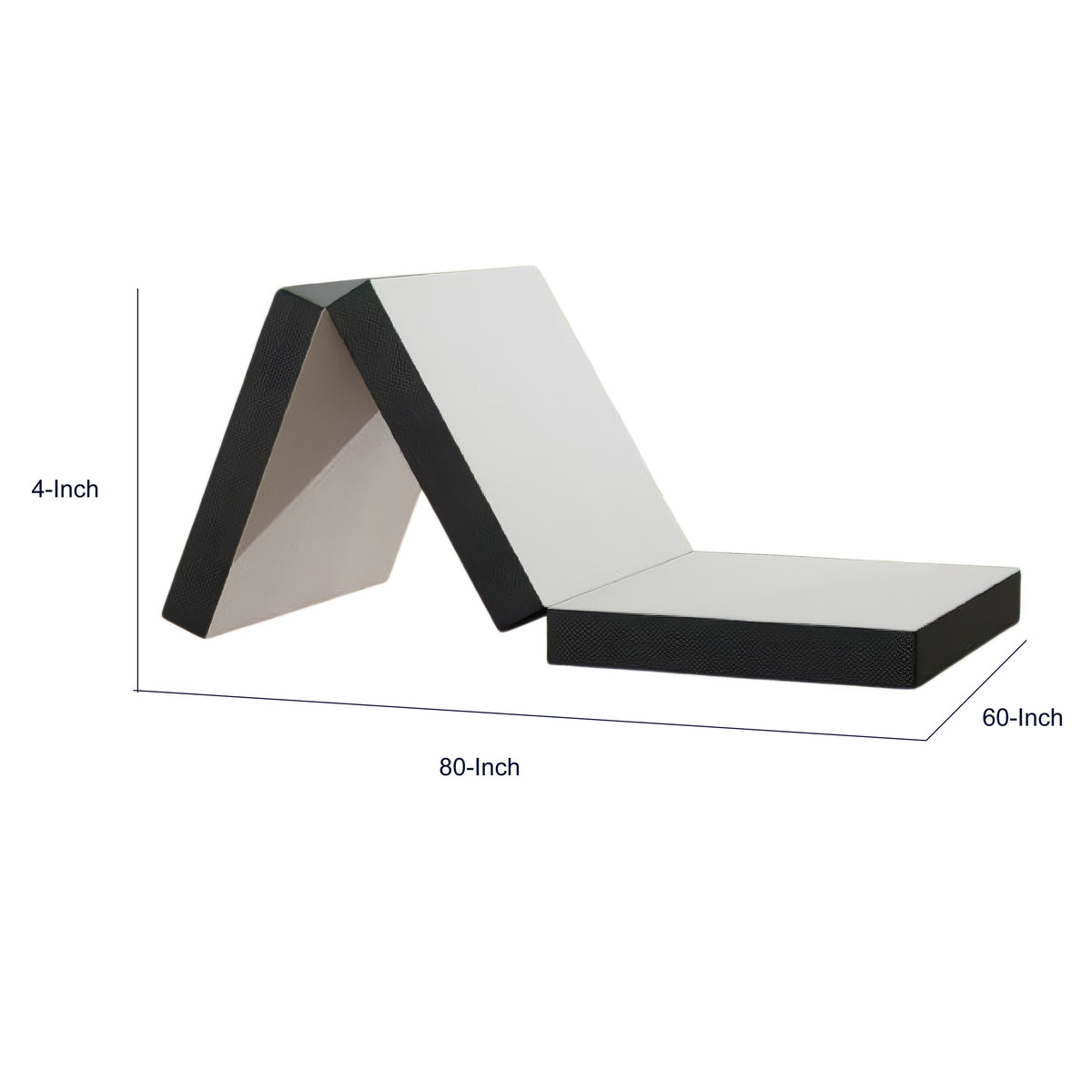 Lesa Queen Size Mattress Topper, Gel Infused Trifold Memory Foam, 4 Inch  - BM353326