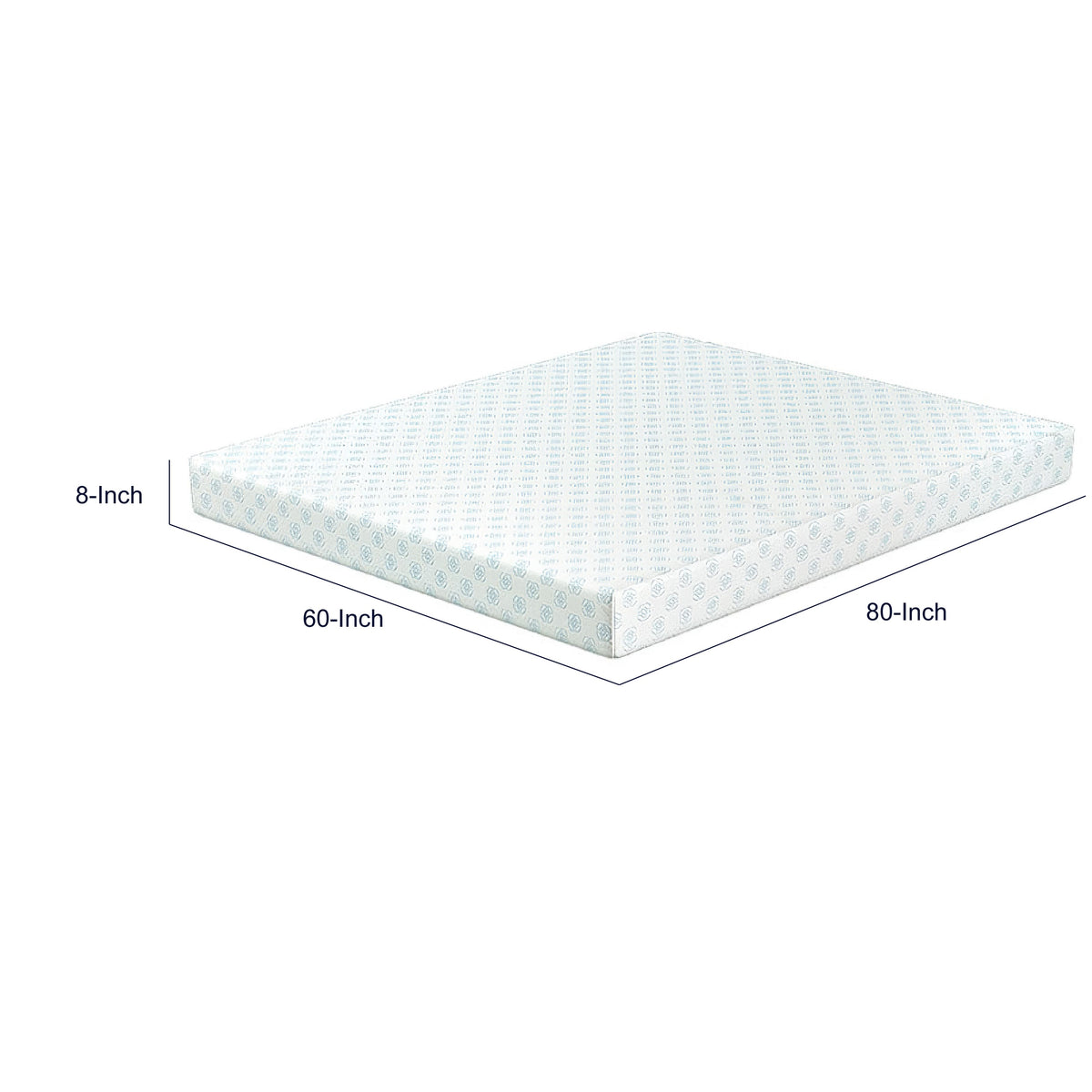 Lysa Queen Size Mattress, 8 Inch Memory Foam, White Polyester Cover  - BM353327