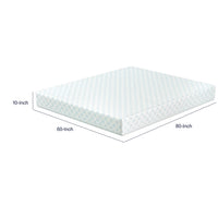 Lysa Queen Size Mattress, 10 Inch Memory Foam, White Polyester Cover  - BM353328