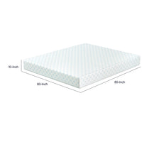 Lysa Queen Size Mattress, 10 Inch Memory Foam, White Polyester Cover  - BM353328