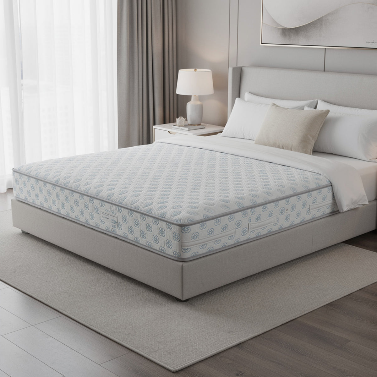 Lysa Queen Size Mattress, 10 Inch Memory Foam, White Polyester Cover  - BM353328