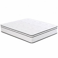 Mysa King Size Euro Top Mattress, Pocket Coil Springs, 12 Inch White  - BM353329