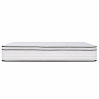 Mysa King Size Euro Top Mattress, Pocket Coil Springs, 12 Inch White  - BM353329
