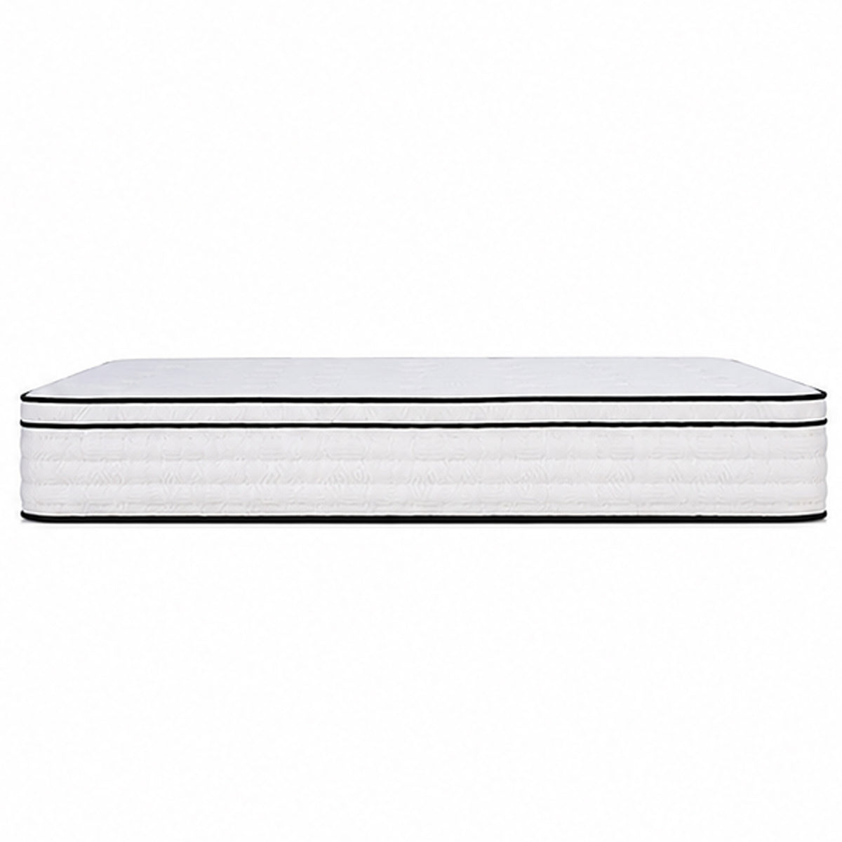 Mysa King Size Euro Top Mattress, Pocket Coil Springs, 12 Inch White  - BM353329