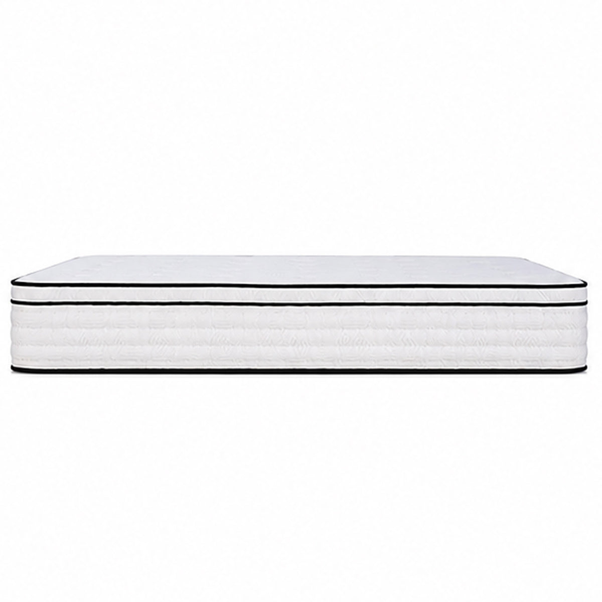 Mysa Queen Size Euro Top Mattress, Pocket Coil Springs, 12 Inch White  - BM353330