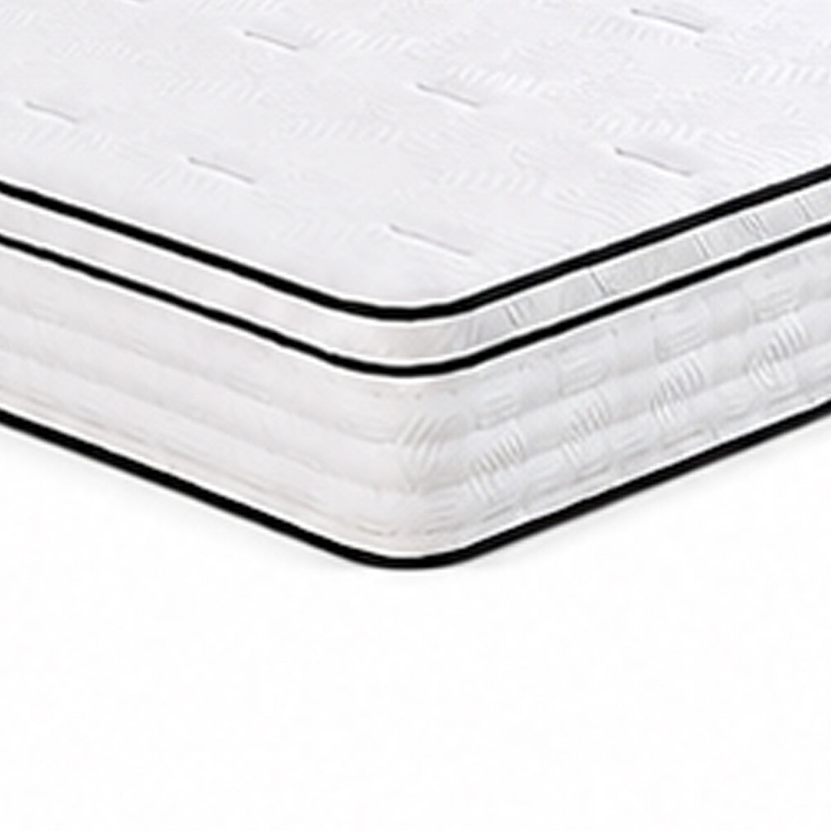 Mysa Queen Size Euro Top Mattress, Pocket Coil Springs, 12 Inch White  - BM353330