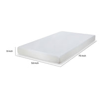 Aysa Full Size Mattress, Memory Foam, White Polyester Cover, 8 Inch  - BM353338
