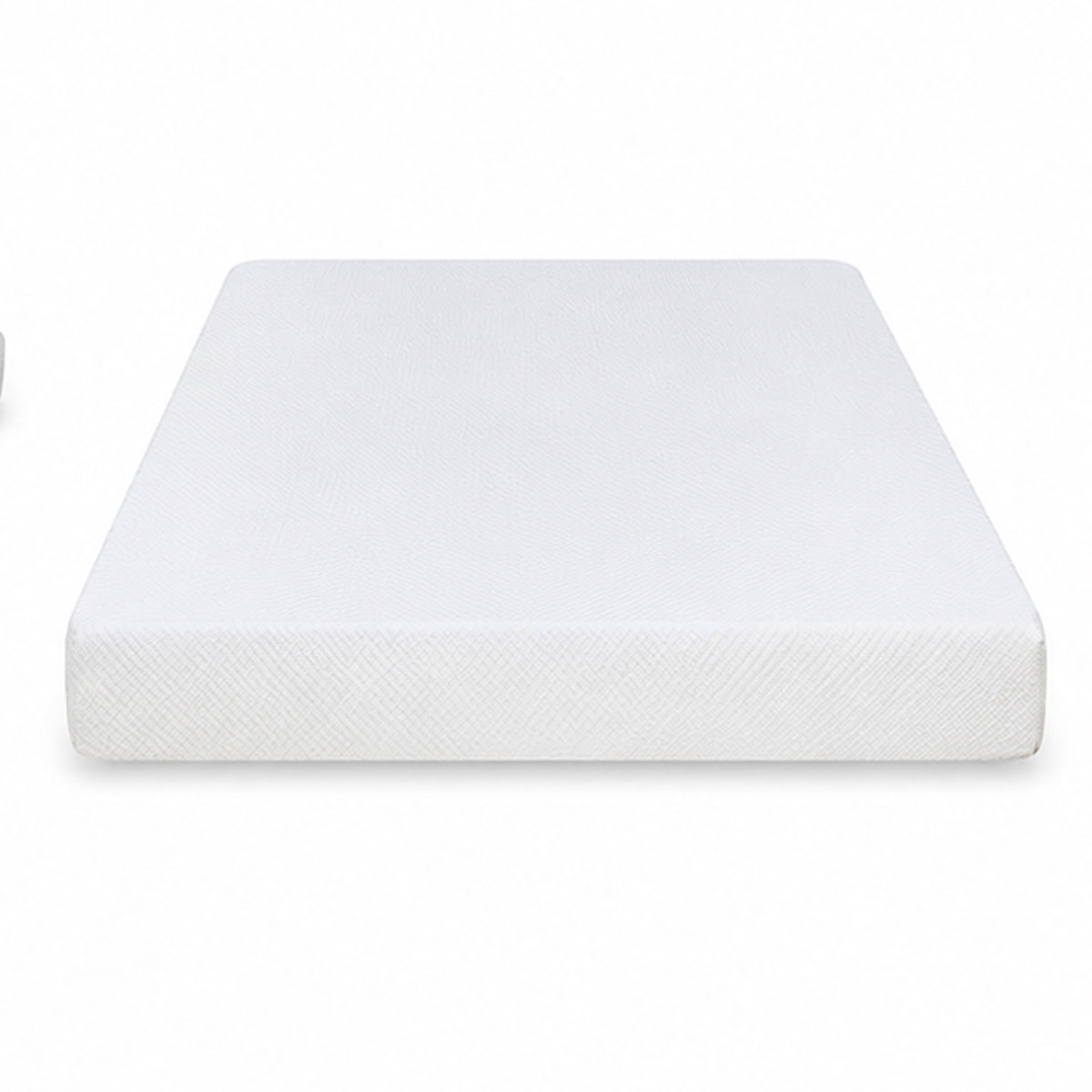Aysa Twin XL Size Mattress, Memory Foam, White Polyester Cover, 8 Inch  - BM353341