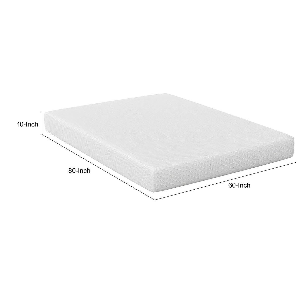 Aysa Queen Size Mattress, Memory Foam, White Polyester Cover, 10 Inch  - BM353344