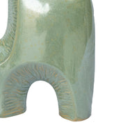 Decorative Vase, Dual Neck Sculptural Art, Sage Green Ceramic, 14 Inch-BM353397