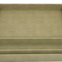 Koi 3pc Nested Serving Tray Set, Faux Shagreen Texture, Sage Green Wood-BM353401
