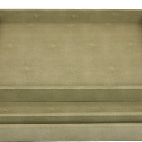 Koi 3pc Nested Serving Tray Set, Faux Shagreen Texture, Sage Green Wood-BM353401