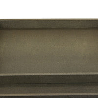 Koi 3pc Nested Serving Tray Set, Faux Shagreen Texture, Bronze Wood-BM353402