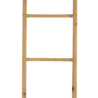 Kinu Decorative Ladder Rack with Round Top, Natural Brown Fiber, 72 Inch-BM353403