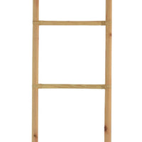 Kinu Decorative Ladder Rack with Round Top, Natural Brown Fiber, 72 Inch