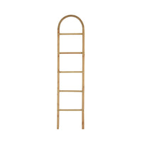 Kinu Decorative Ladder Rack with Arch Top, Natural Brown Wood, 72 Inch-BM353404