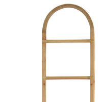 Kinu Decorative Ladder Rack with Arch Top, Natural Brown Wood, 72 Inch-BM353404