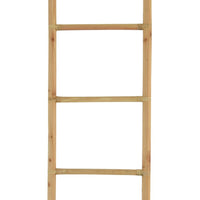 Kinu Decorative Ladder Rack with Arch Top, Natural Brown Wood, 72 Inch-BM353404