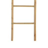 Kinu Decorative Ladder Rack with Arch Top, Natural Brown Wood, 72 Inch-BM353404