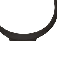 Circular Ring Sculpted Tabletop Décor Set of 2, Matte Black Metal-BM353405