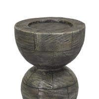 Tabletop Pillar Décor, Stacked Totem Style, Brown Resin, 13 Inch-BM353406