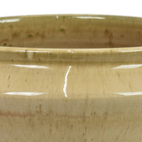 Decorative Serving Bowl, 2 Tone Rustic Brown Glazed Ceramic, 11 Inch-BM353407