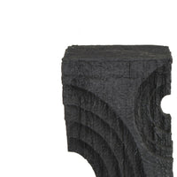 Tabletop Decor, Pillar Candle Stand, Geometric Cutouts, Black Resin 21 Inch-BM353414