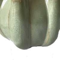 Tulipiere Vase, Crackled Texture, Sage Green and Brown Ceramic 9 Inch-BM353421