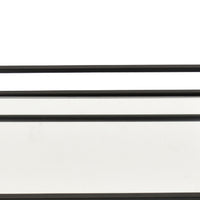 Shaya Rectangular Tray, Gallery Frame w Rails, Glass, Black Metal 16 Inch-BM353424