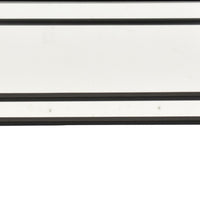 Shaya Rectangular Tray, Gallery Frame w Rails, Glass, Black Metal 16 Inch-BM353424