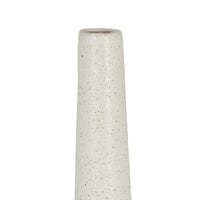 Orin Multi-Tier Sculptural Vase, Loop Handles White Speckled Ceramic 18 Inch-BM353434